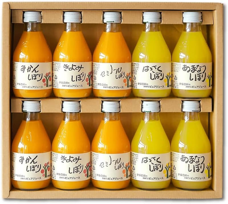 無添加国産オレンジ100%ジュースギフト 180ml×10本セット 內祝用