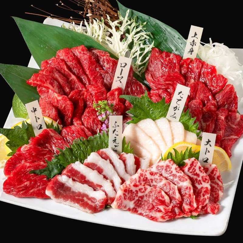 熊本馬刺し6種食べ比べセット ギフト用霜降り国産280g