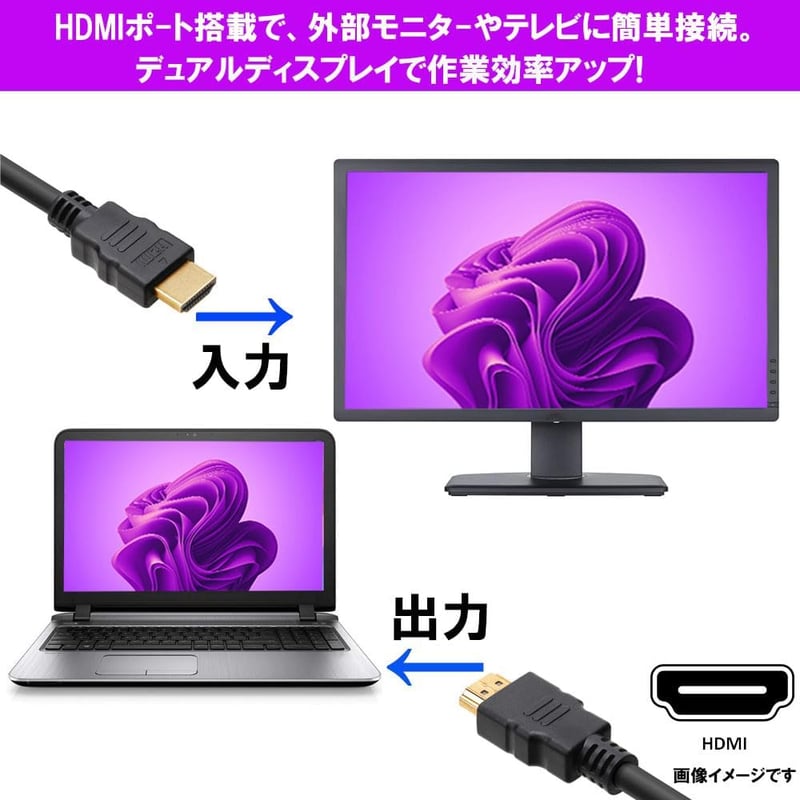 ノートパソコン HP ProBook 450 G3 Core i5 16GBメモリ SSD512GB Windows11 15.6型 テンキー HDMI付属