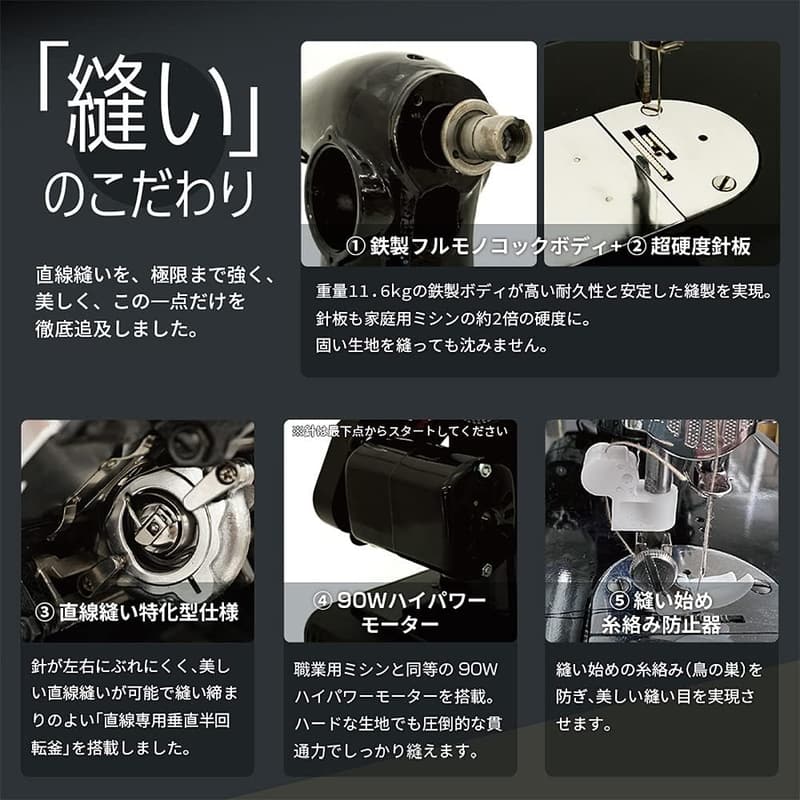 厚物デニム・レザー用電動ミシン OM-01【東京男ミシン】