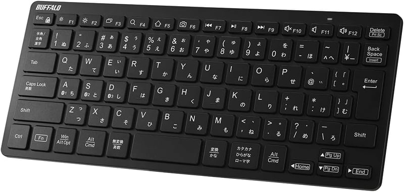 Bluetooth 5.0 薄型ワイヤレスミニキーボード 日本語版 ブラック BSKBB345BK