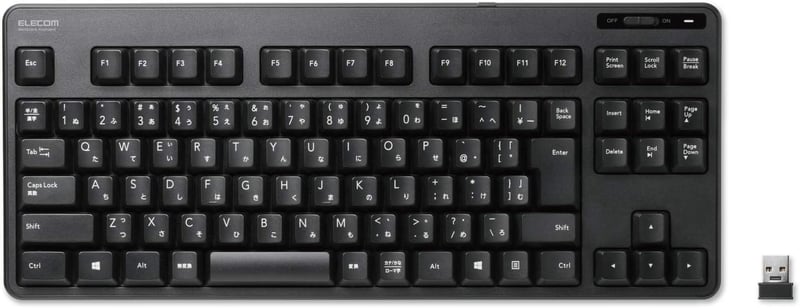 ワイヤレス USB コンパクトキーボード ブラック TK-FDM105TXBK