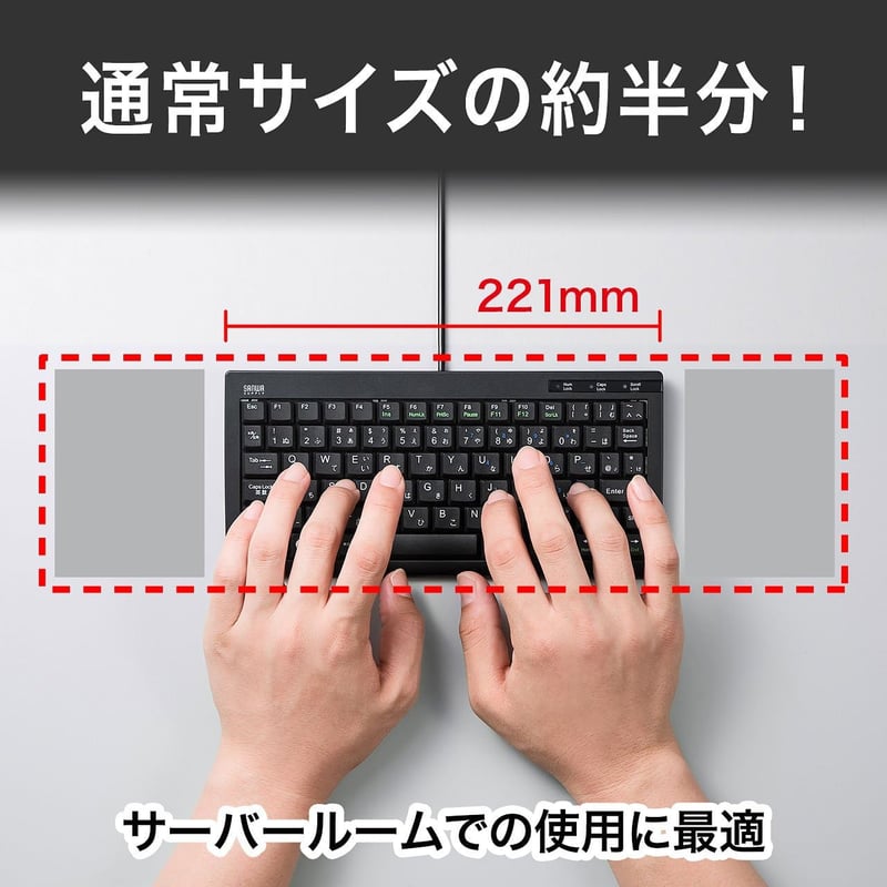 ミニスリムUSBキーボード ブラック SKB-SL28BK