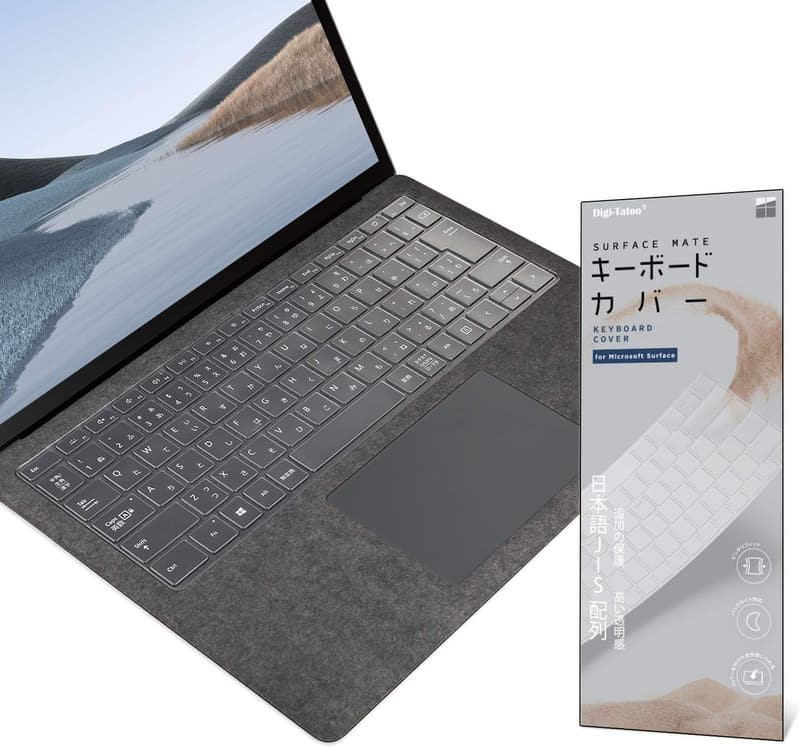 Microsoft Surface Laptop 5 専用キーボードカバー JIS日本語配列 TPU製 防指紋・防水・防塵