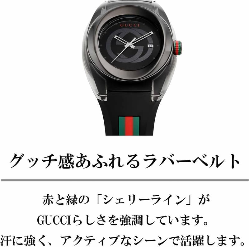 メンズ ブラック文字盤 クォーツ腕時計 サファイアガラス 日常生活防水 46mm