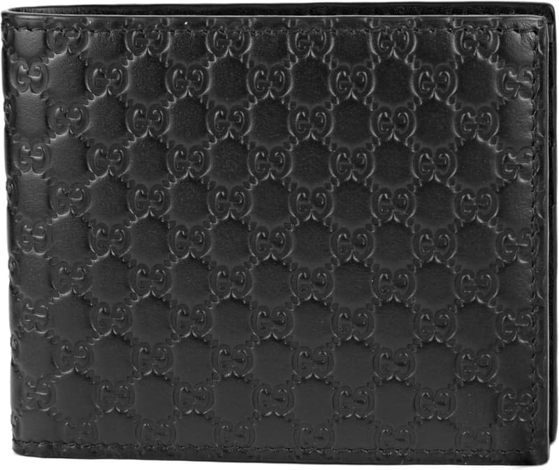 ブラックレザー二つ折り財布 - グッチ（260987 BMJ1N 1000）