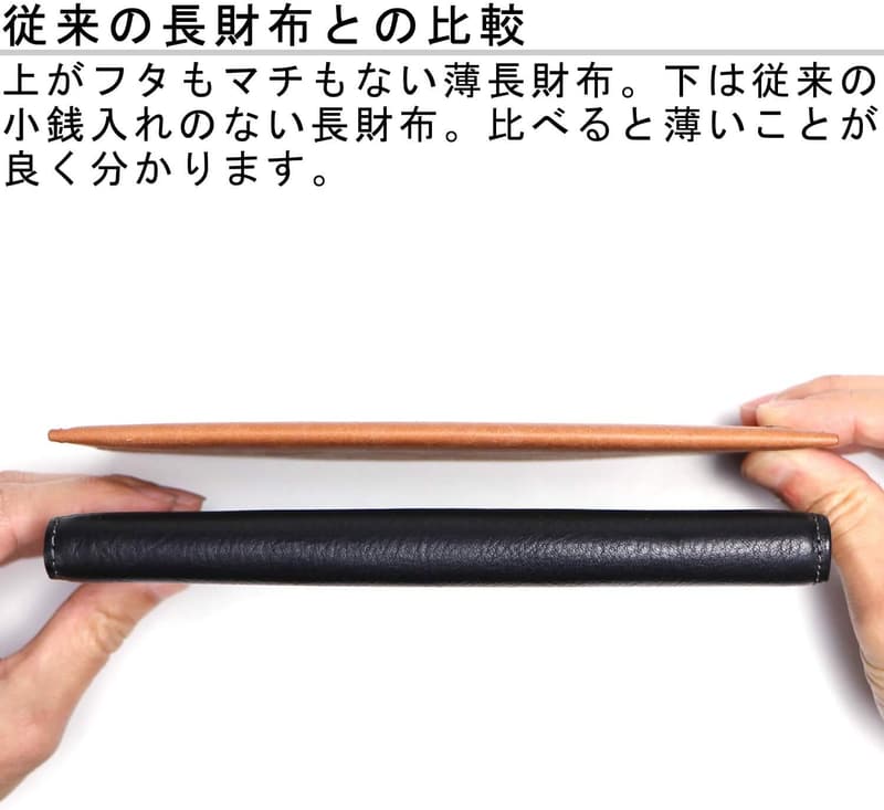 本革薄型メンズ長財布 イタリアンレザー製 マルゴー
