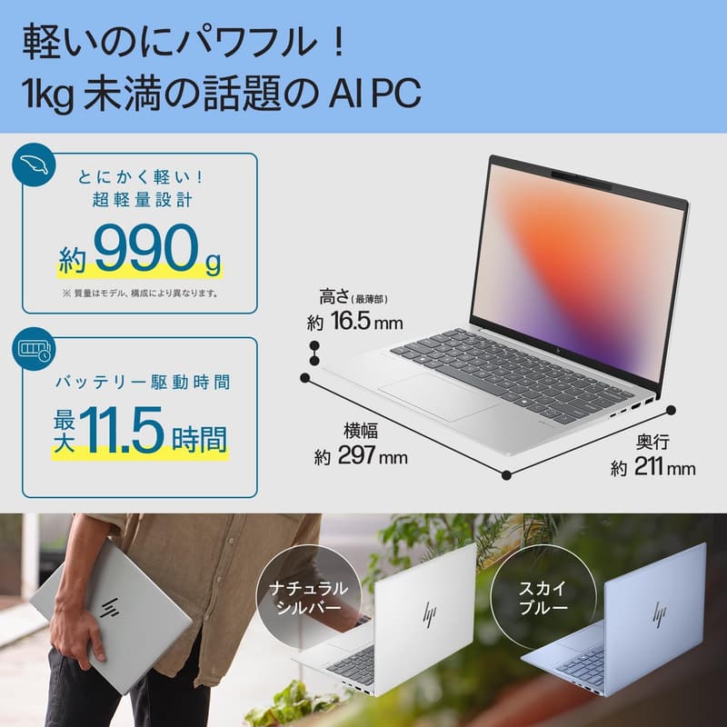 HP Pavilion Aero 13 軽量ノートパソコン Ryzen5 16GB 512GB SSD Windows 11