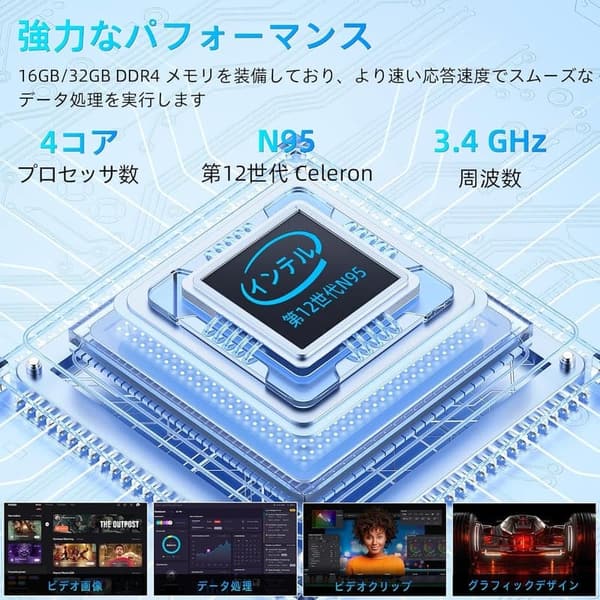 初心者向けノートパソコン 15.6インチ FHD Windows11 Office搭載 SSD 512GB 16GBメモリ ブルー