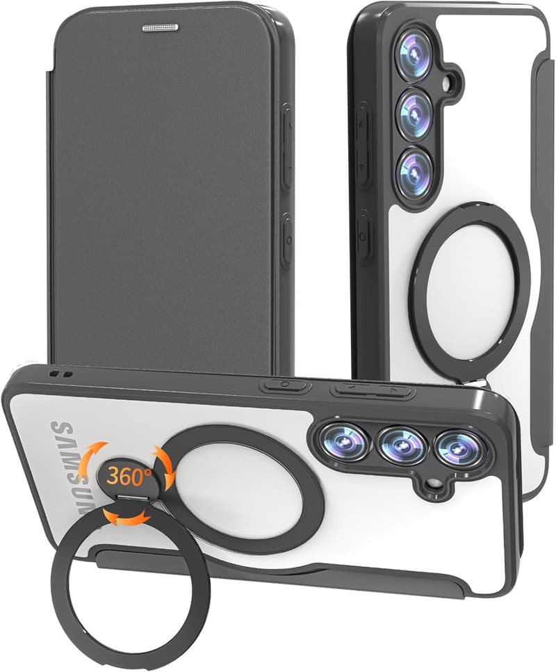 【Galaxy S25用手帳型スマホケース MagSafe対応 薄型・軽量・耐衝撃】