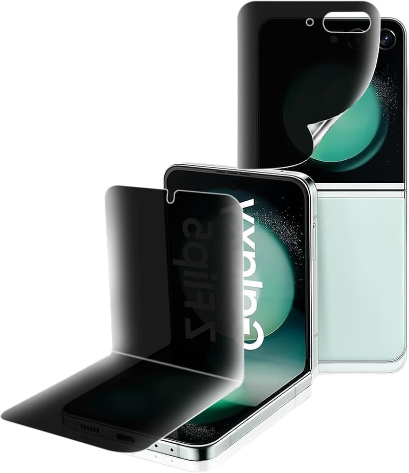 Galaxy Z Flip6用 覗き見防止フィルム 反射防止・気泡レス・傷修復機能付き