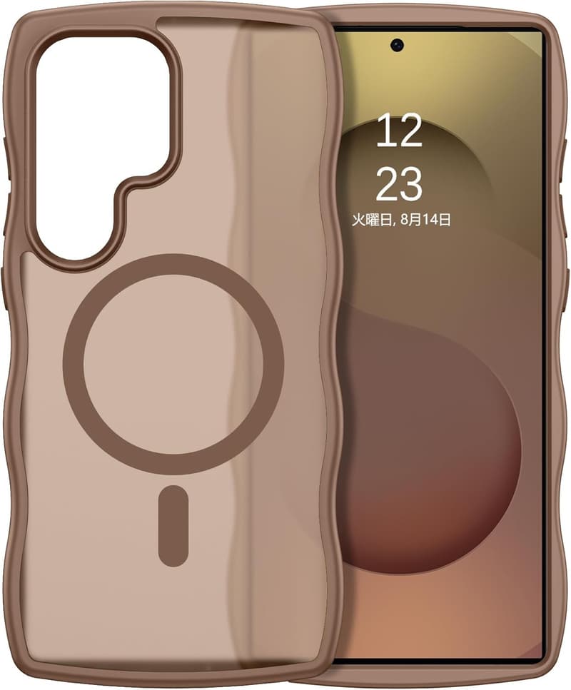 Samsung Galaxy S25 Ultra マグセフ対応 半透明カバー（デザート砂漠色）