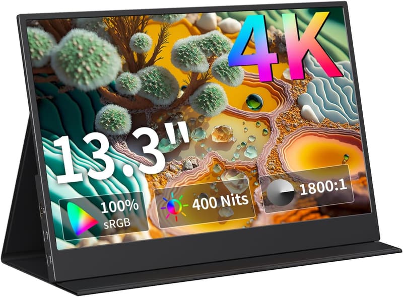13.3インチ 4Kモバイルディスプレイ 100%sRGB広色域 USB Type-C対応 － 在宅・リモートワーク用