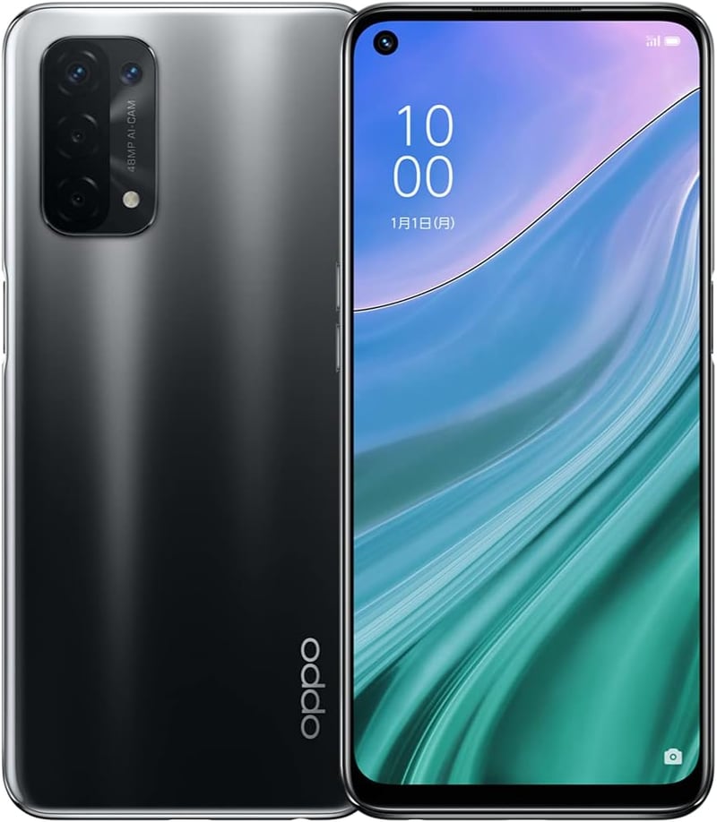 OPPO A54 5G シルバーブラック SIMフリー 急速充電・長持ちバッテリー大画面スマートフォン