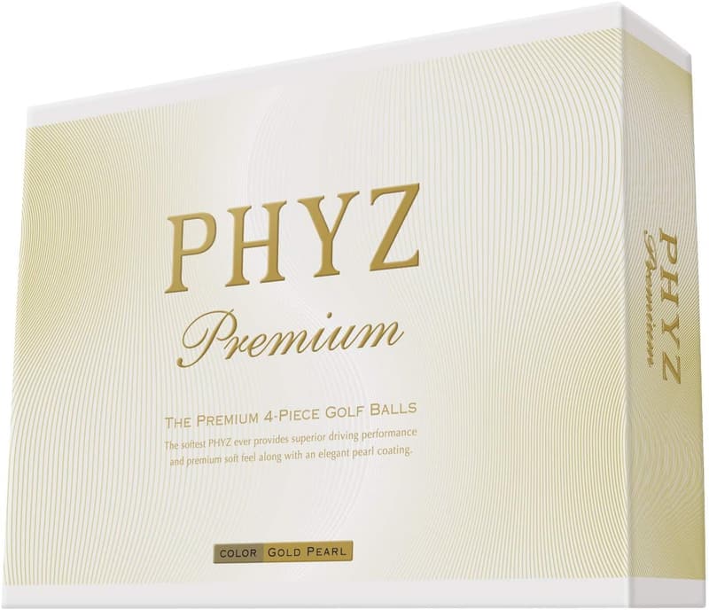 ゴルフボール PHYZ プレミアム 1ダース（12個入り）ゴールドパール