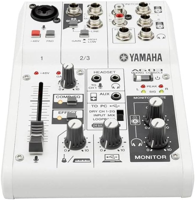 ヤマハ YAMAHA 3チャンネル ウェブキャスティングミキサー AG03 音楽制作アプリ Cubasis LE対応