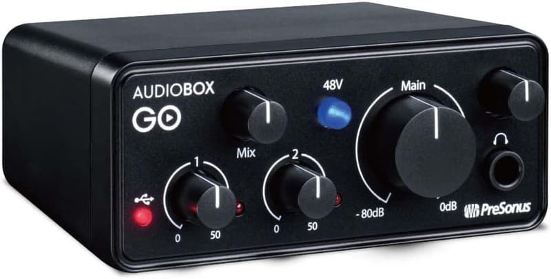 PreSonus AudioBox GO オーディオインターフェイス 24Bit 96kHz 対応デバイスバンドル