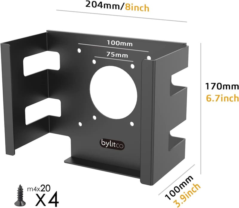 Mac Studio用デスク下マウントホルダー M1/M2/M3/M4対応 2025年モデル
