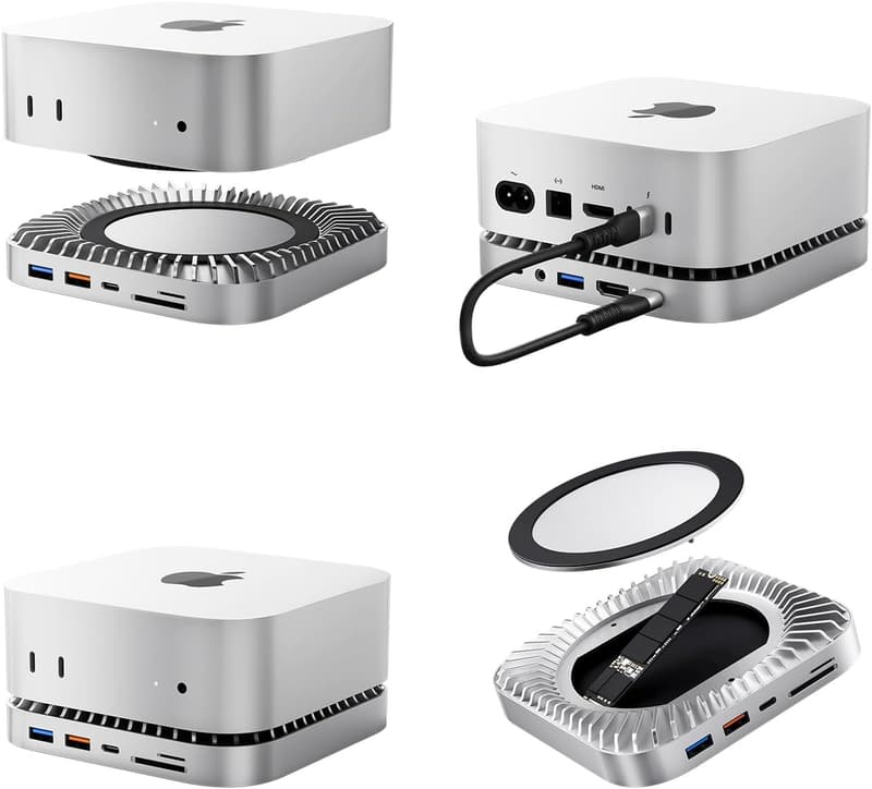 Mac Mini M4対応 10-in-1 USB-Cハブ - NVMe SSD拡張機能・HDMI 4K・多機能ポート付き