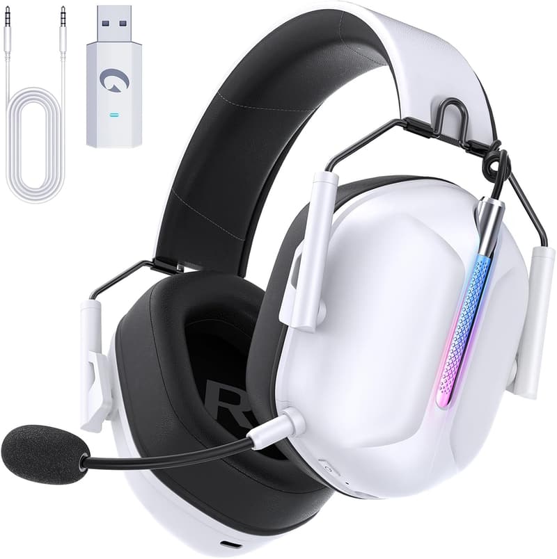 低遅延・40時間再生の3WAYワイヤレスゲーミングヘッドセット Captain 500 (白)