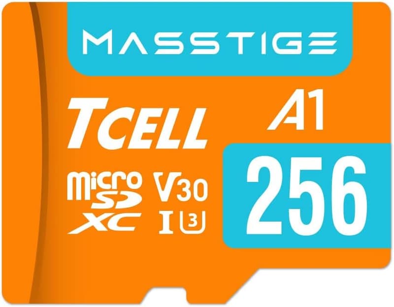 TCELL MASSTIGE 256GB microSDXCメモリカード（アダプター付き）- 4K UHD対応、高速読み込み100MB/秒、Nintendo Switch動作確認済