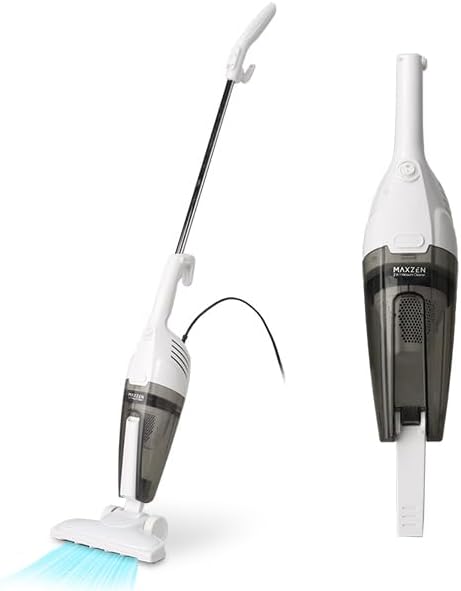 MAXZEN 掃除機 スティッククリーナー コード式 軽量・自立式・水洗い可・吸引力10000pa