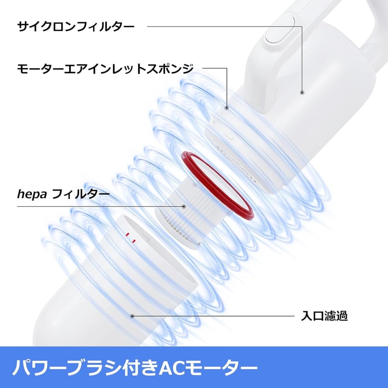 軽量コード式ハンディークリーナー 15000Pa サイクロン式 4in1 5m電源コード付き