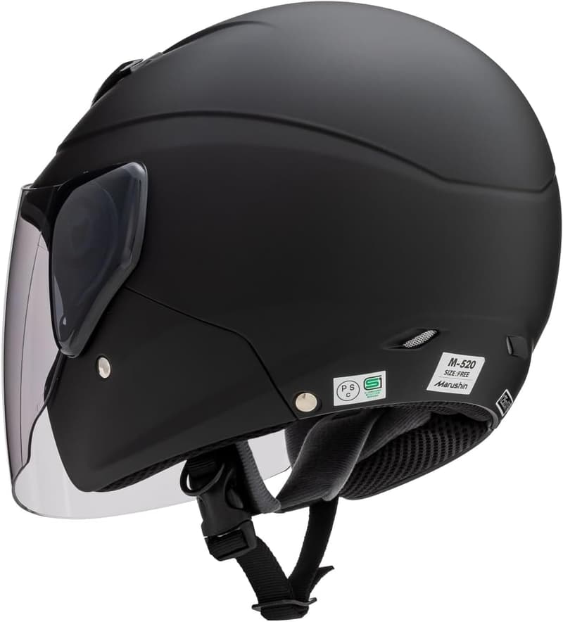 セミジェットバイクヘルメット マットブラック フリーサイズ (57-60cm) M-520