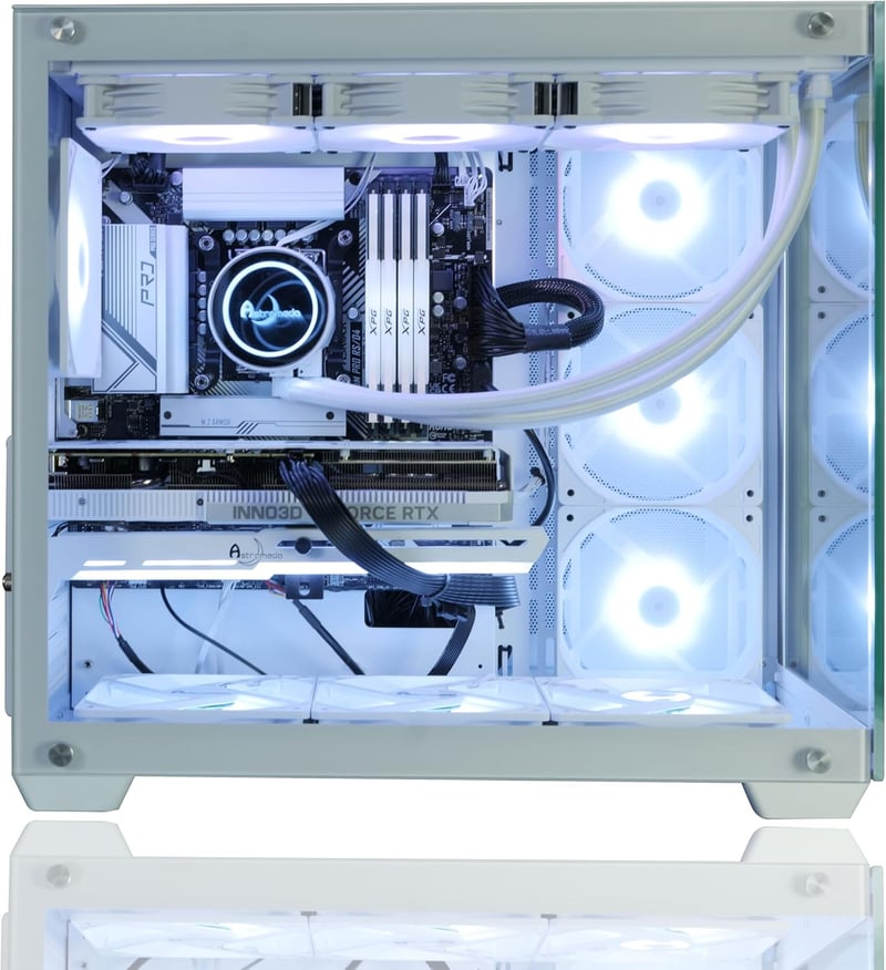 ゲーミングPC ホワイト Ryzen7 5700X RTX5060 16GB SSD1TB Windows11