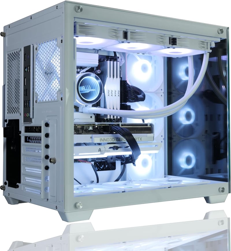 ゲーミングPC ホワイト Ryzen7 5700X RTX5060 16GB SSD1TB Windows11