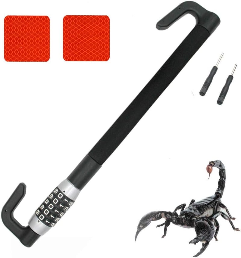 愛車の盗難防止に最適なハンドルロックバー|超強力ステンレス鋼製セキュリティロック (黒)