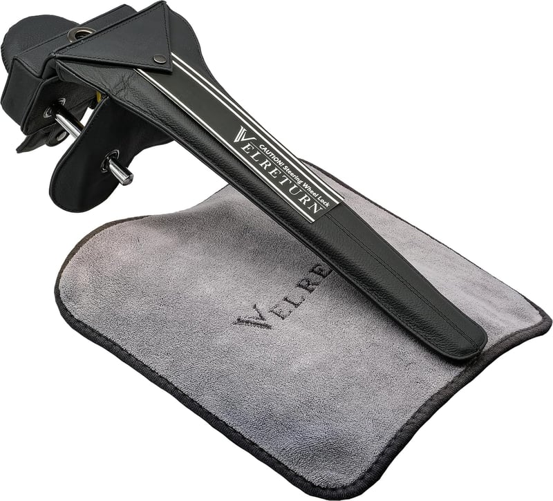 盗難防止 フルレザー ハンドルロック 日本車・外車対応 VT-RCW01 ブラック