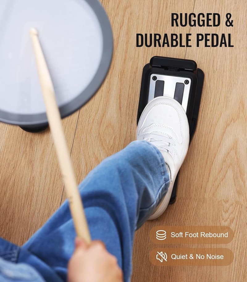 初心者向けメッシュパッド電子ドラムセット - 4つのパッド・USB MIDI・68音色・スローン付属