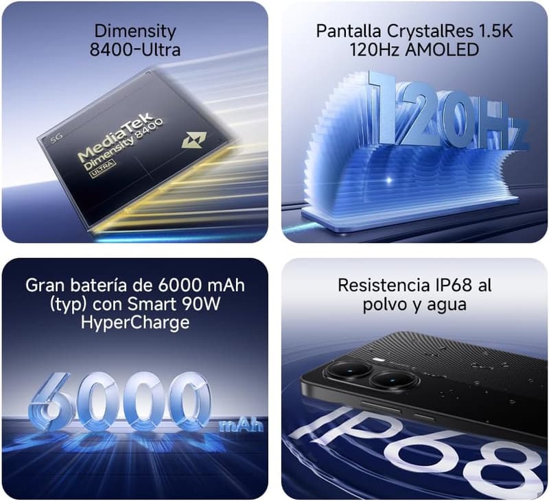 Xiaomi POCO X7 Pro 8GB/256GB SIMフリースマートフォン イエロー 90Wハイパーチャージ 120Hz有機EL IP68防水・防塵