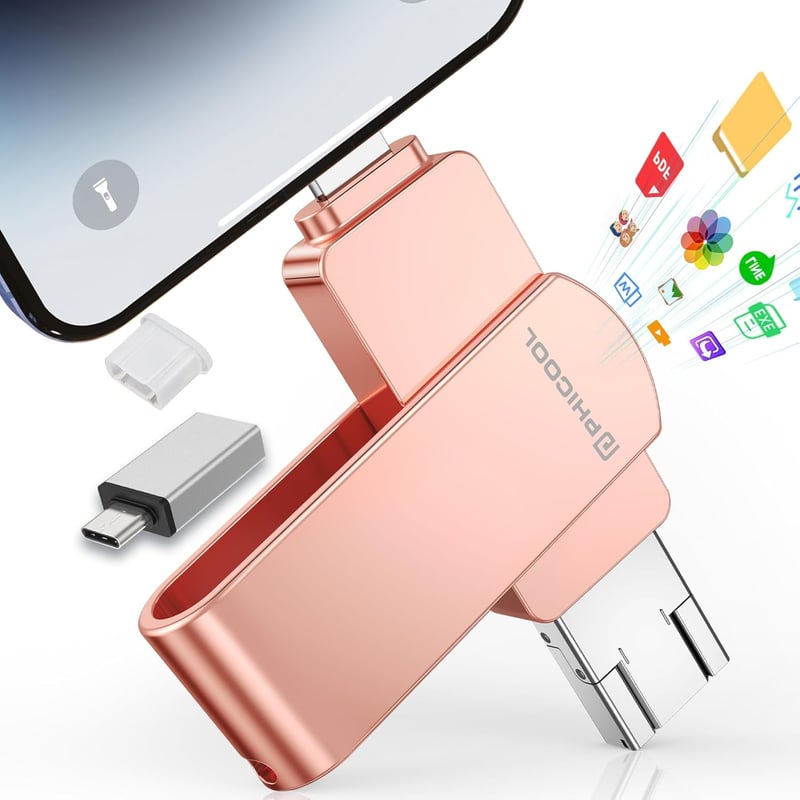 256GB Type-C USBメモリ - スマホから直接写真バックアップ可能、アプリ不要