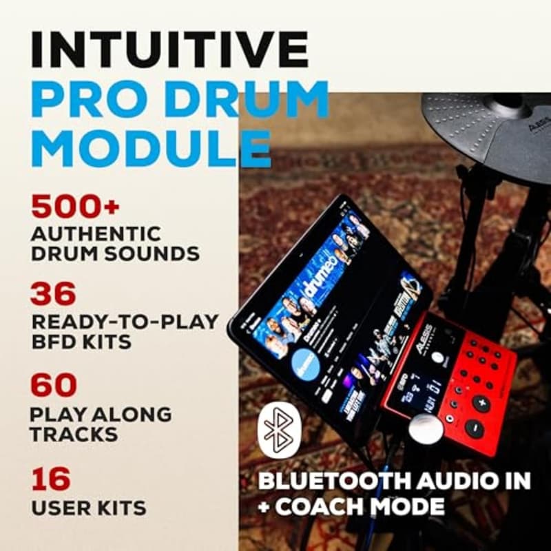 Alesis Nitro Pro 電子ドラムセット Bluetooth対応 静音メッシュパッド 500以上のサウンド 付属レッスン付き