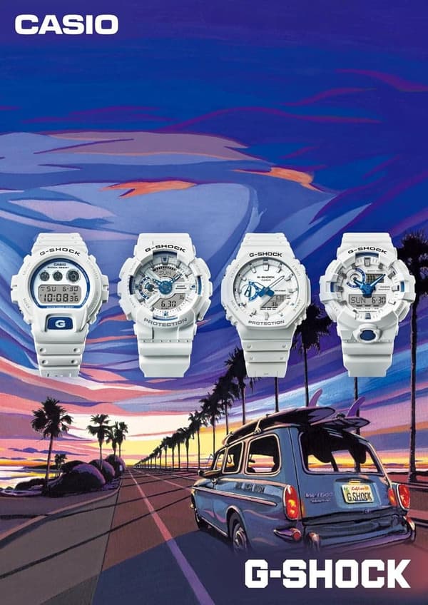 HIDDEN GLOWシリーズ メンズ腕時計 DW-6900HDS-7JF ホワイト