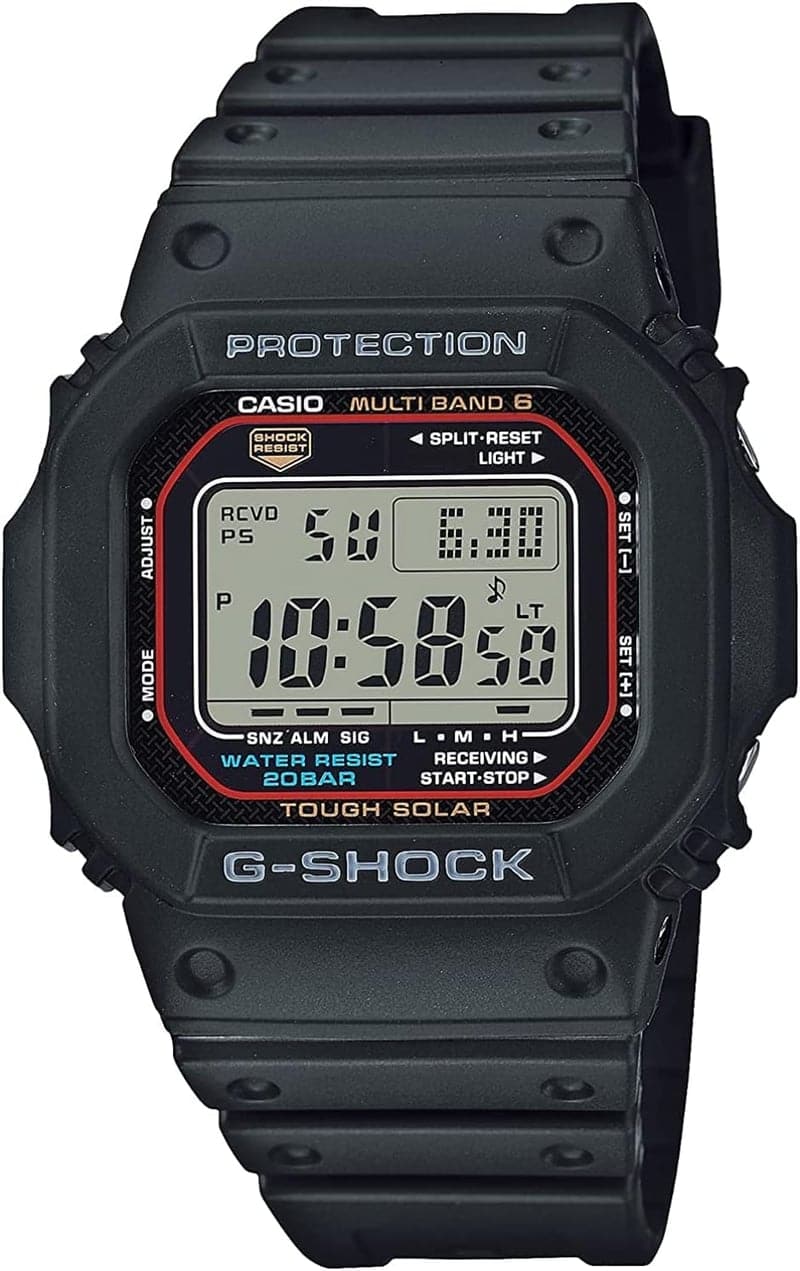 メンズ防水電波ソーラーデジタル腕時計 ジーショック 5600シリーズ ブラック GW-M5610U-1