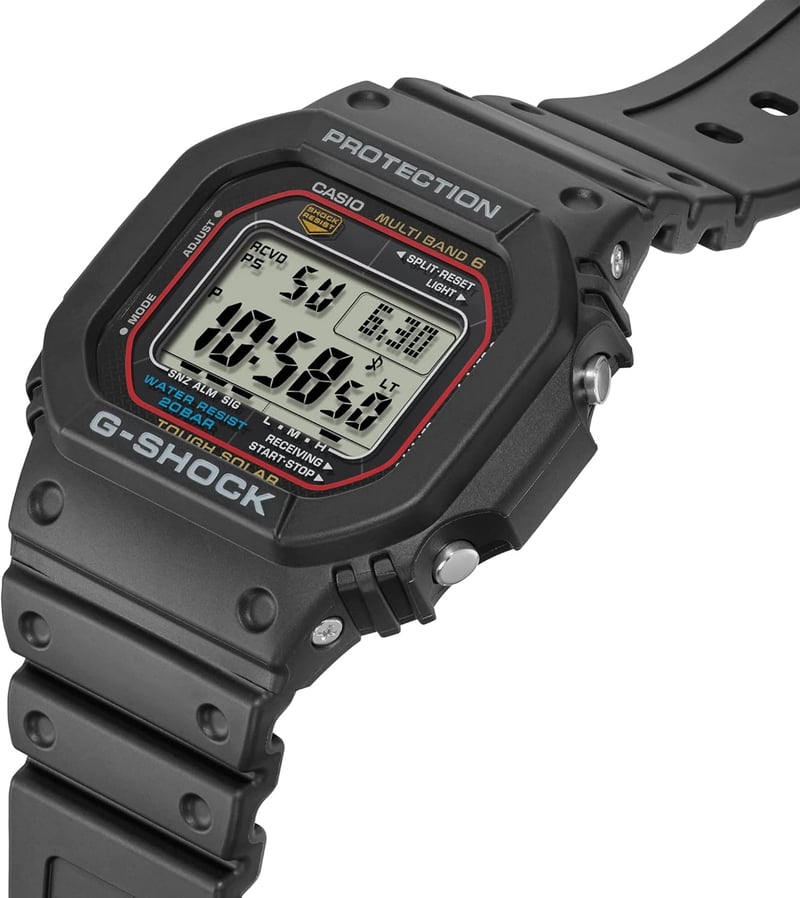メンズ防水電波ソーラーデジタル腕時計 ジーショック 5600シリーズ ブラック GW-M5610U-1