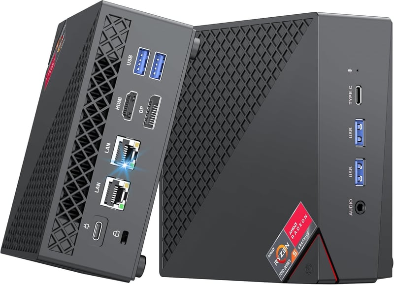 2025年版 ミニPC AMD Ryzen 7 5700U 最大4.3GHz DDR4 32GB 512GB 4K三画面出力 静音 高速WiFi 6 Windows 11/Ubuntu対応