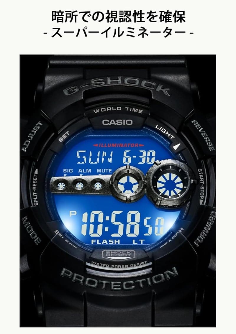 メンズ ブラック GD-100-1BJF ジーショック腕時計【国内正規品】