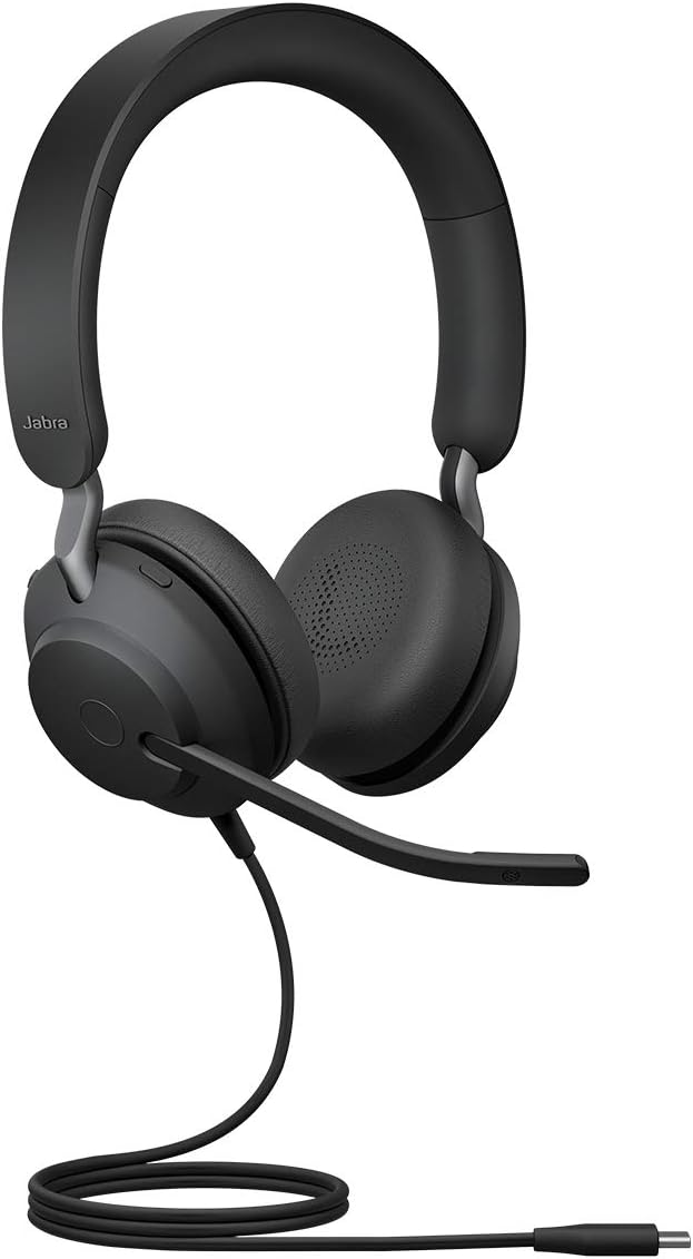 Jabra Evolve2 40 SE 両耳有線ヘッドセット USB-C ノイズキャンセリング マイク付き