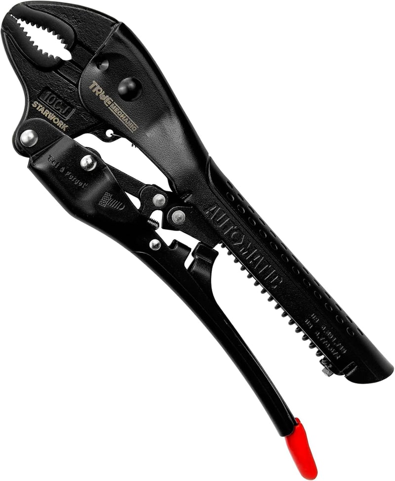 自動カーブジョーロックプライヤー 10インチ【STARWORK】