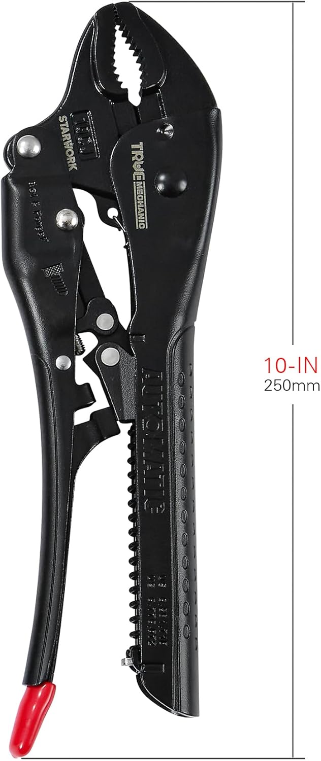 自動カーブジョーロックプライヤー 10インチ【STARWORK】