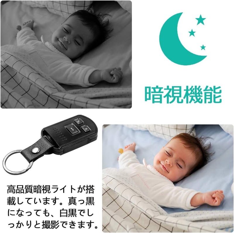 小型防犯カメラ 1080P暗視対応 動体検知 128GBメモリ対応