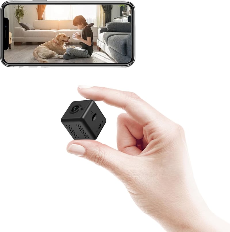 WiFi対応小型防犯カメラ スパイカメラ・ペット見守り用 USB充電・赤外線暗視・屋外/室内用