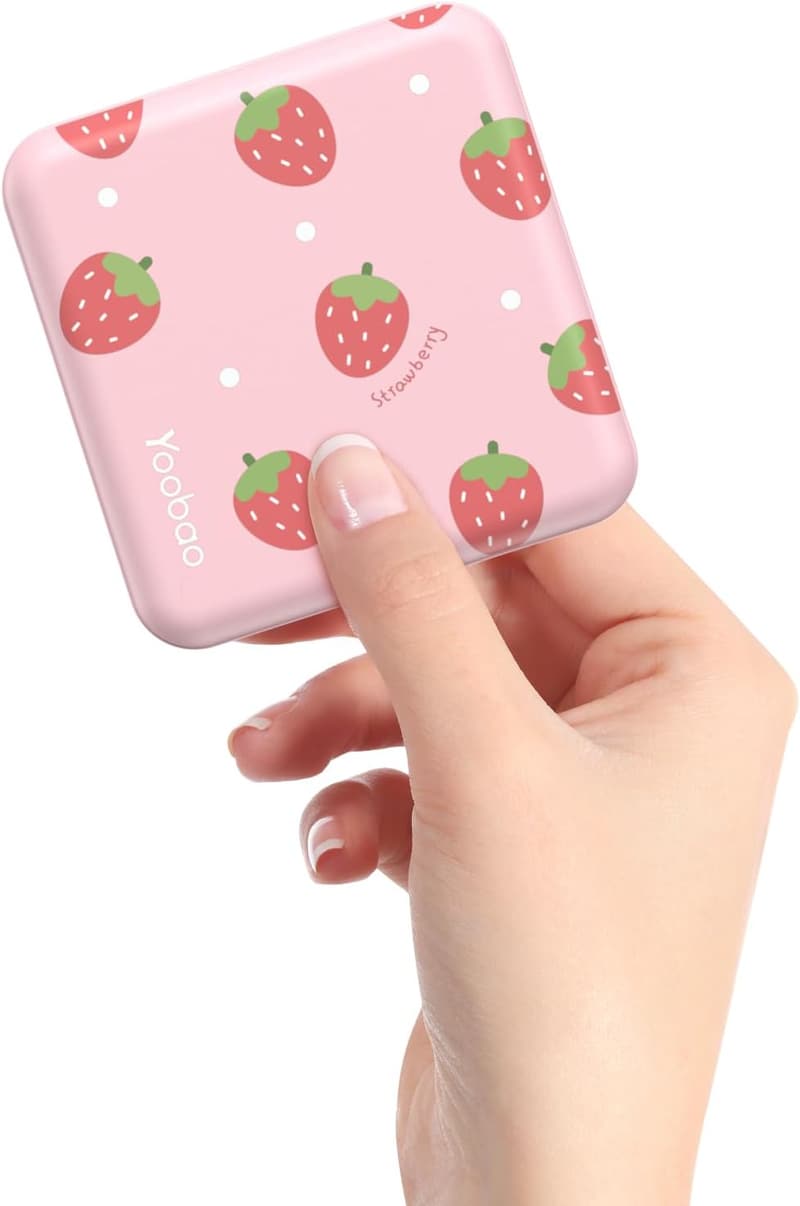 モバイルバッテリー 10000mAh 薄型 小型 軽量 ピンク USB急速充電 PSE認証