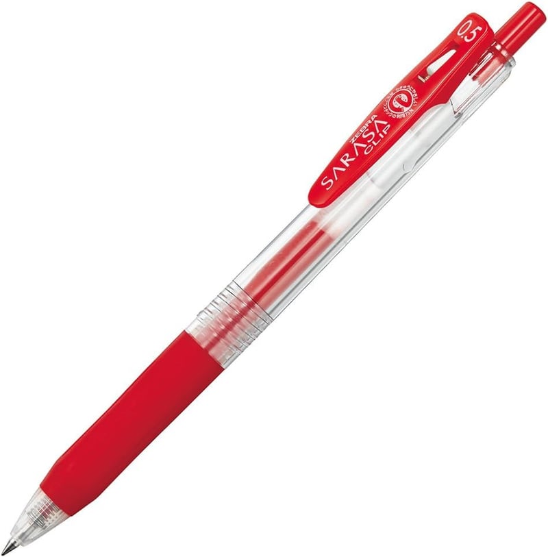 ゼブラ サラサクリップ 0.5mm 赤 ジェルボールペン 5本セット