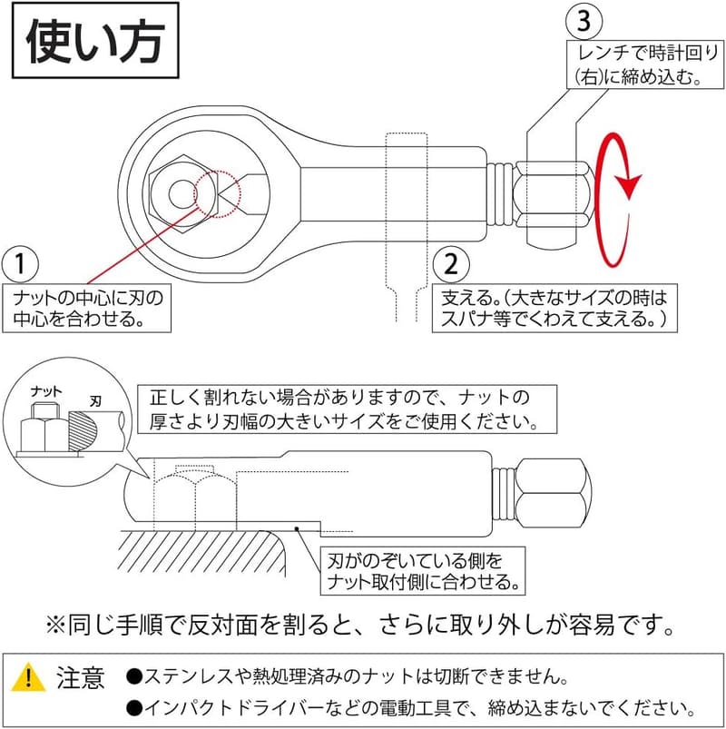 ナットスプリッター 9〜12mm対応 TOP NB-1 錆・腐食・固着ナット用