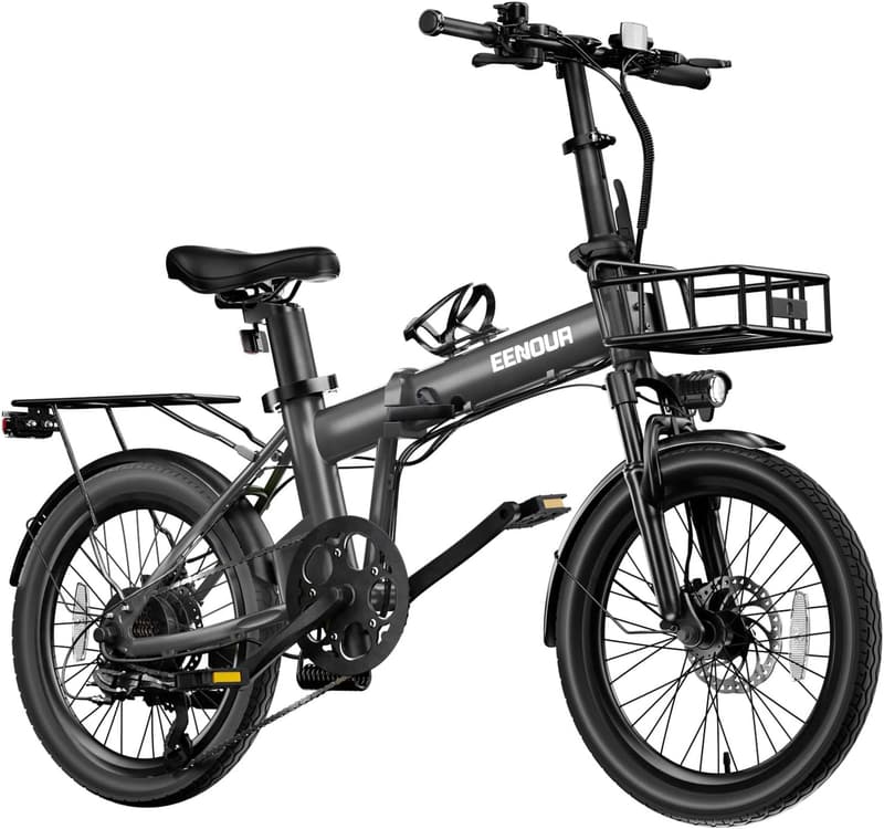 EENOUR C4 電動アシスト折りたたみ自転車 20インチ 最大140km走行 5段アシスト シマノ7段変速 軽量・防水・サスペンション付き